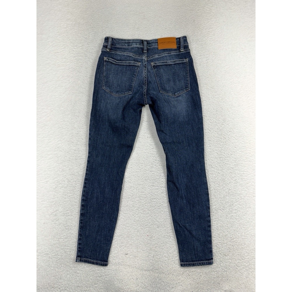 Lucky Brand Blue Dark Wash Low Skinny Lolita Denim Jeans Women's 6/28 (26.5x25)